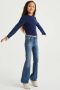 WE Fashion longsleeve hardblauw Meisjes Stretchkatoen Ronde hals Effen 110 116 - Thumbnail 2