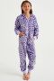 WE Fashion fleece onesie lila Paars Bloemen 92 | Onesie van - Thumbnail 2