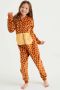 WE Fashion onesie van imitatiebont bruin Meisjes Fleece Capuchon Dierenprint 110 116 - Thumbnail 2