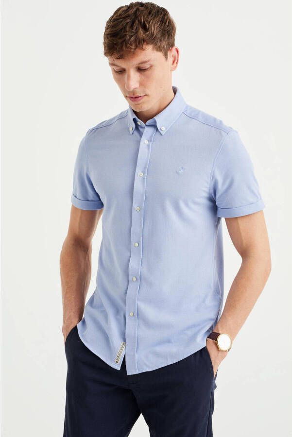WE Fashion WE Fundamentals slim fit overhemd light blue - Foto 3