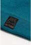 WE Fashion Salty Dog muts met logo petrol Blauw Gerecycled polyester - Thumbnail 2