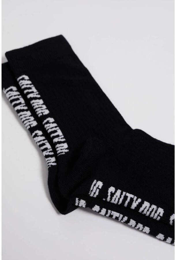 WE Fashion Salty Dog sokken met print zwart