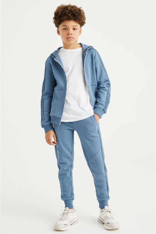 WE Fashion slim fit joggingbroek blauw
