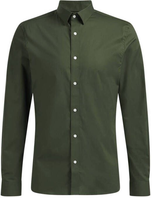 WE Fashion slim fit overhemd donkergroen - Foto 2