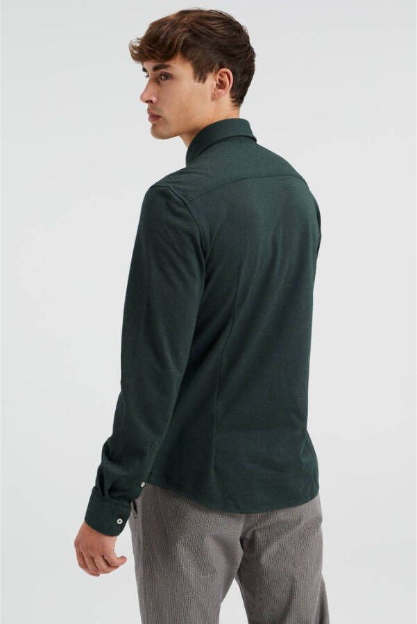 WE Fashion slim fit overhemd groen