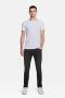 WE Fashion basic slim fit T-shirt white melange - Thumbnail 2