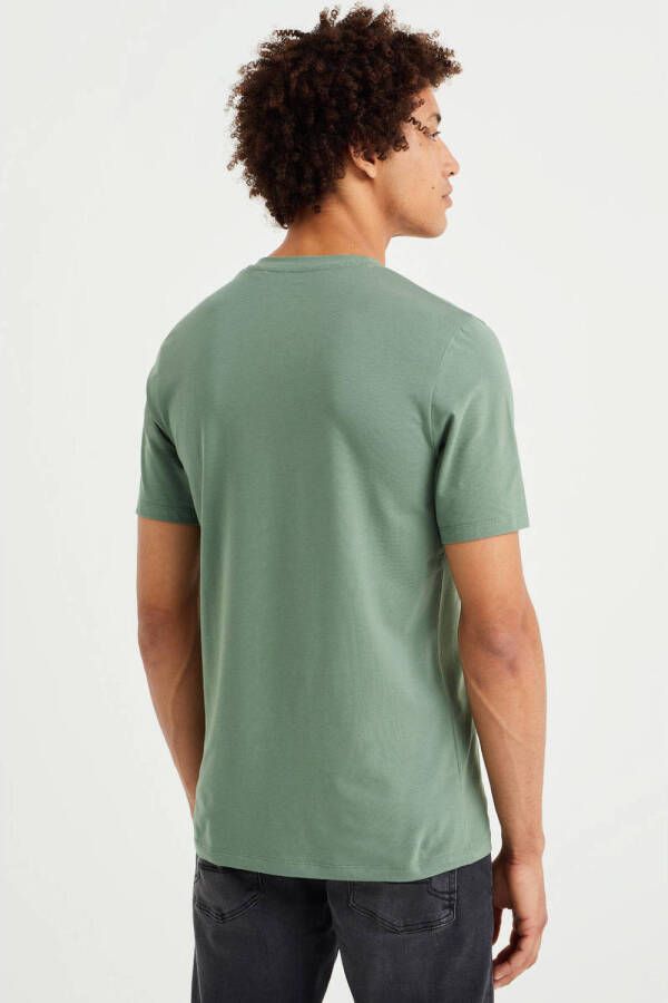 WE Fashion slim fit T-shirt dark sea green