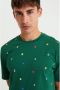 WE Fashion slim fit T-shirt met all over print evergreen - Thumbnail 3
