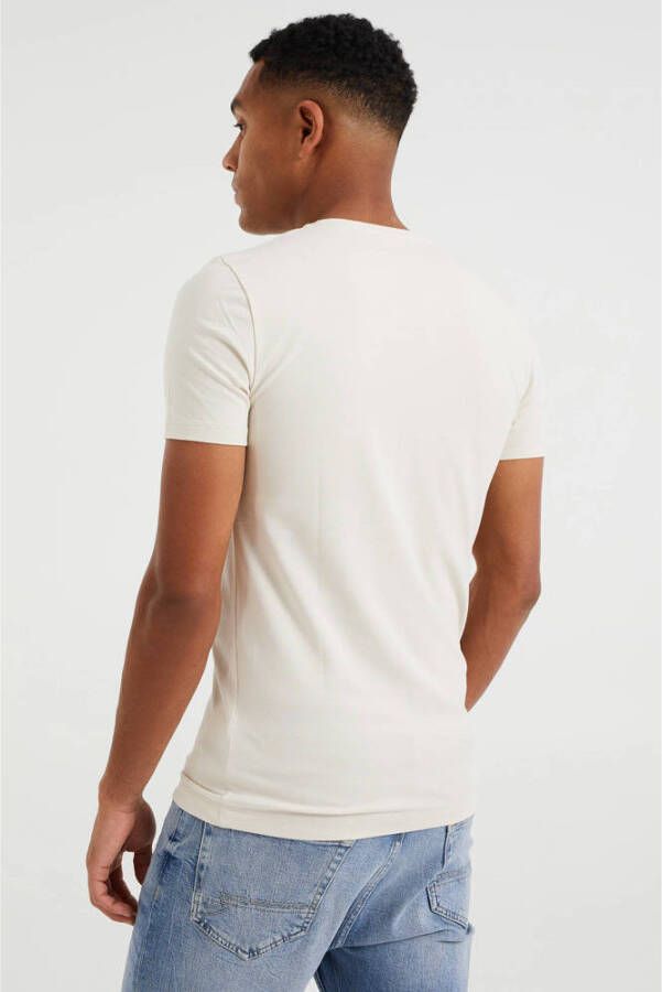 WE Fashion slim fit T-shirt moonbeam