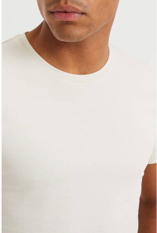 WE Fashion slim fit T-shirt moonbeam