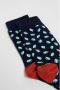 WE Fashion sokken met all-over print donkerblauw wit - Thumbnail 2
