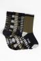 WE Fashion sokken set van 7 kaki grijs zwart Groen Jongens Katoen Mixprint 27 30 - Thumbnail 3