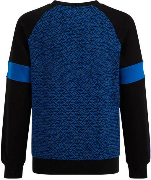 WE Fashion sweater blauw zwart