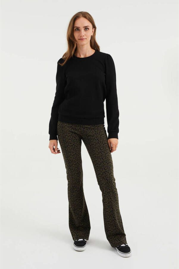 WE Fashion sweater met textuur zwart - Foto 2