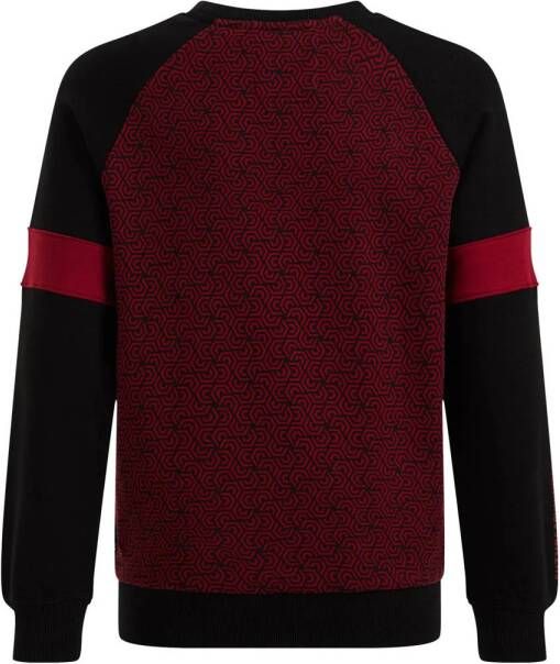 WE Fashion sweater rood zwart