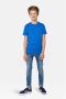 WE Fashion T-shirt blauw Jongens Katoen Ronde hals Effen 110 116 - Thumbnail 3