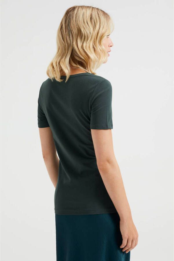 WE Fashion T-shirt donkergroen - Foto 3