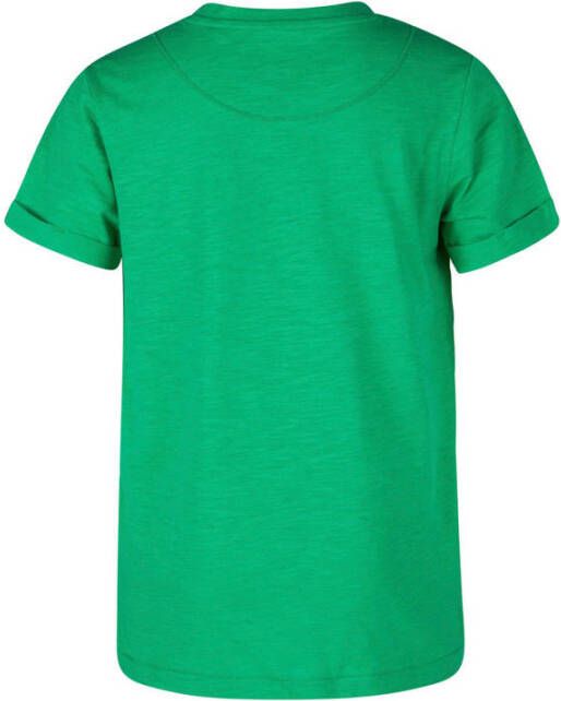 WE Fashion T-shirt groen Jongens Katoen Ronde hals Effen 110 116 - Foto 2