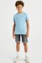 WE Fashion T-shirt lichtblauw Jongens Katoen Ronde hals 110 116 - Thumbnail 3