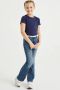 WE Fashion T-shirt van biologisch katoen donkerblauw Effen 170 176 - Thumbnail 3