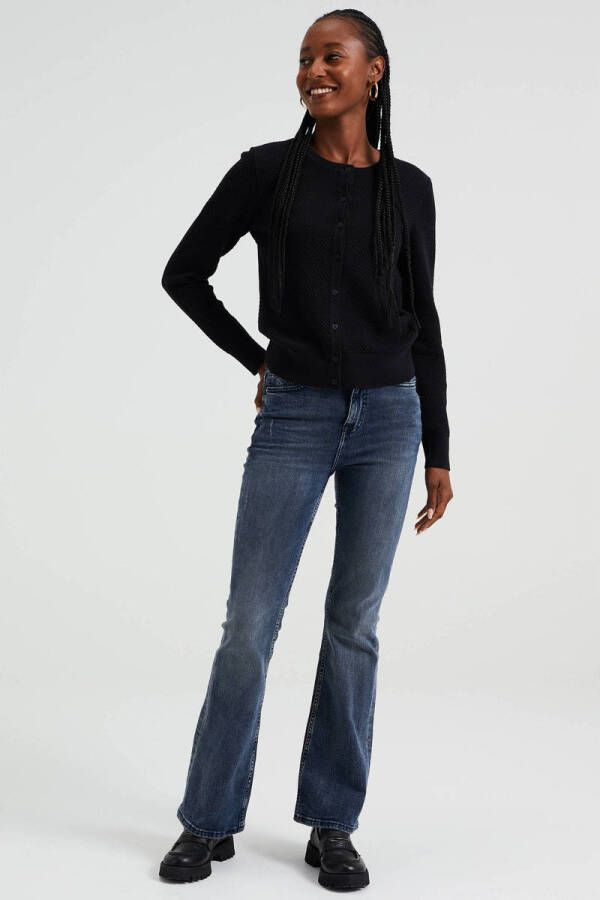 WE Fashion vest met textuur zwart - Foto 2