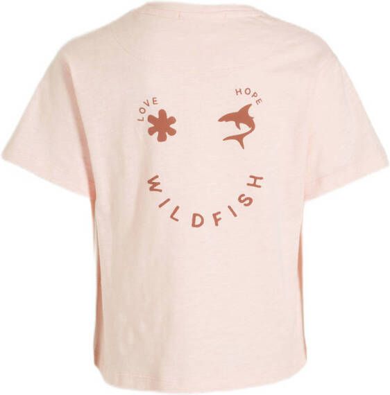 Wildfish T-shirt Meg van biologisch katoen roze