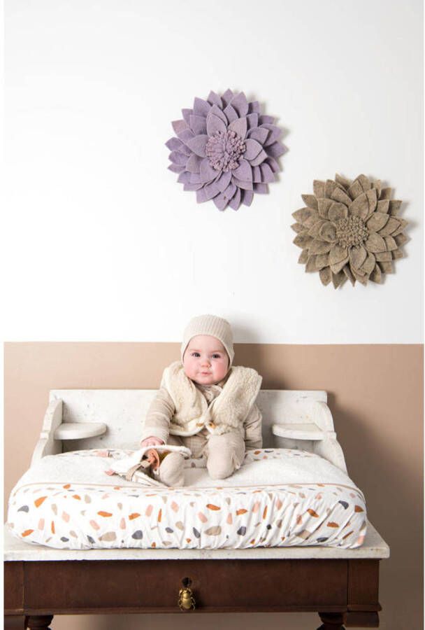 Witlof for kids aankleedkussenhoes Colour your world 50x70 cm beige