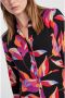 Y.A.S gebloemde maxi blousejurk YASSAVANNA donkerblauw fuchsia oranje groen - Thumbnail 4