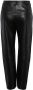 Y.A.S leren high waist straight fit broek YASLINE zwart - Thumbnail 2
