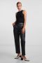 Y.A.S leren high waist straight fit broek YASLINE zwart - Thumbnail 3