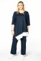 YOEK linnen loose fit broek blauw - Thumbnail 2