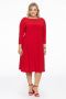 Yoek A-lijn jurk DOLCE van travelstof rood - Thumbnail 3