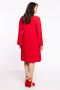 Yoek A-lijn jurk DOLCE van travelstof rood - Thumbnail 2