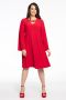 Yoek A-lijn jurk DOLCE van travelstof rood - Thumbnail 3