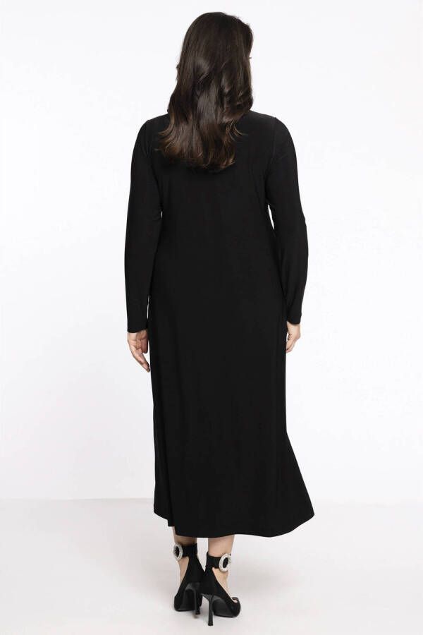 Yoek A-lijn jurk DOLCE van travelstof zwart - Foto 2