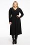 Yoek A-lijn jurk DOLCE van travelstof zwart - Thumbnail 2