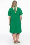 Yoek A-lijn jurk van travelstof DOLCE groen - Thumbnail 2