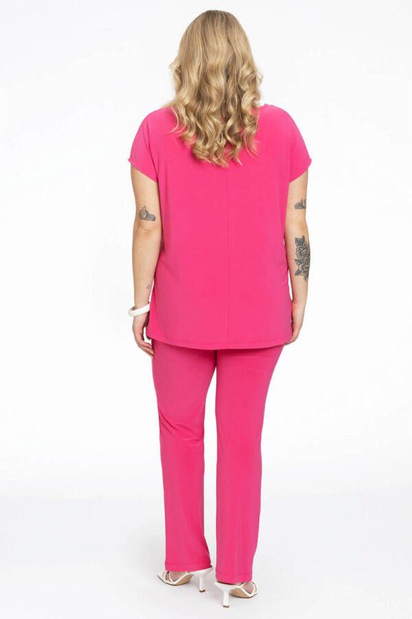 Yoek basic T-shirt van travelstof DOLCE roze - Foto 2