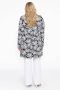 YOEK blazer DOLCE van travelstof met all over print zwart wit - Thumbnail 2
