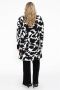YOEK blazer DOLCE van travelstof met printopdruk zwart wit - Thumbnail 2