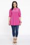 Yoek blouse DOLCE van travelstof roze - Thumbnail 2