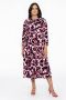 YOEK blousejurk DOLCE van travelstof met paisleyprint zwart roze - Thumbnail 2