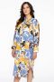 YOEK blousejurk met all over print wit oker blauw - Thumbnail 2