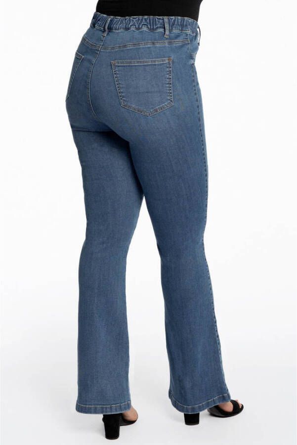YOEK high waist bootcut jeans light denim