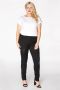 YOEK high waist skinny jeans met slijtage zwart - Thumbnail 2