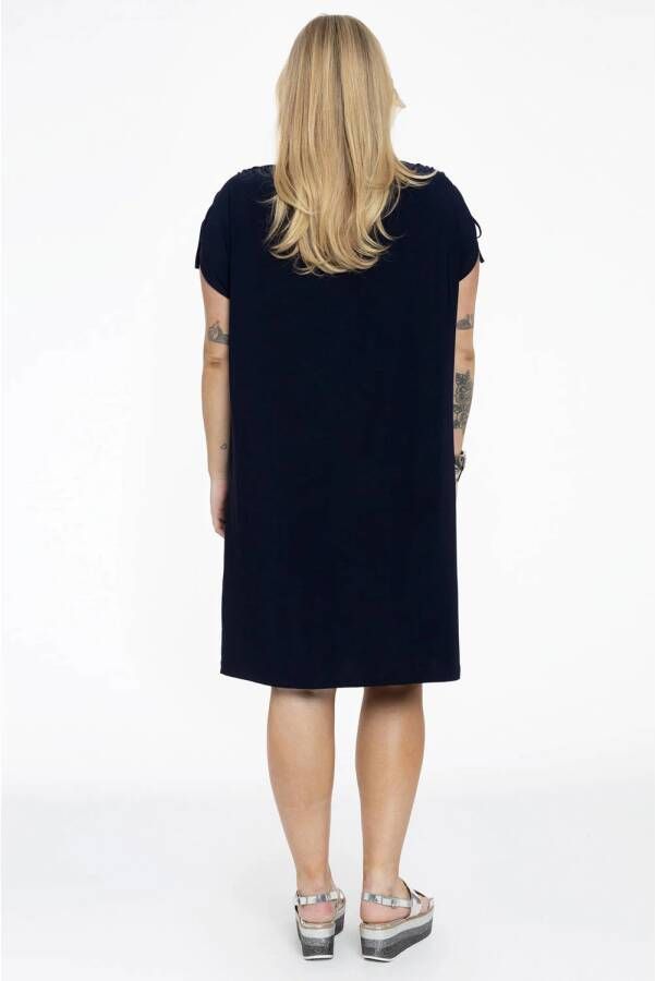 YOEK jurk DOLCE van travelstof marine