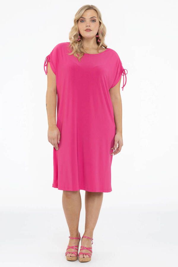 Yoek jurk DOLCE van travelstof roze - Foto 2