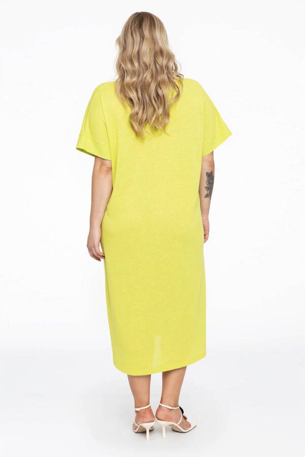 YOEK jurk met all over print limegroen - Foto 2