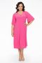 Yoek jurk met open detail van travelstof DOLCE roze - Thumbnail 2