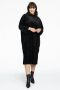 Yoek jurk met paisleyprint zwart - Thumbnail 2